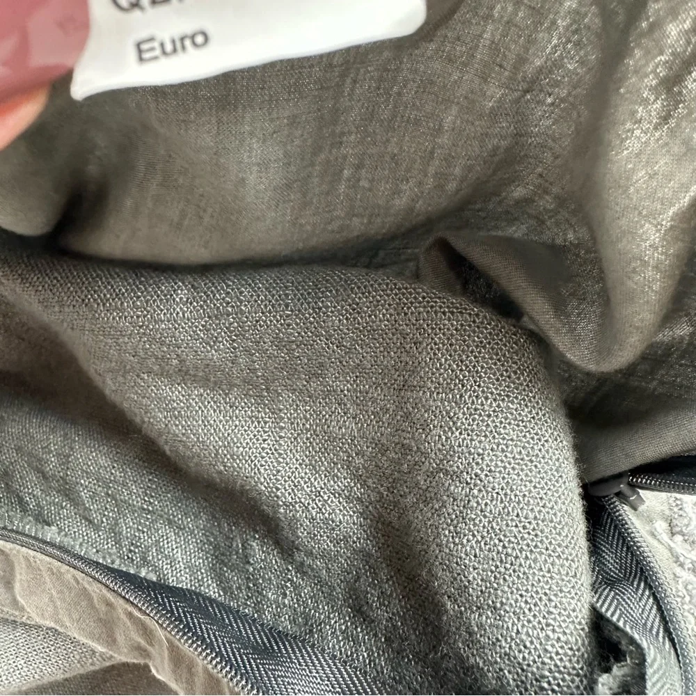 Casaluna Gray Linen Cotton Euro Pillow Sham